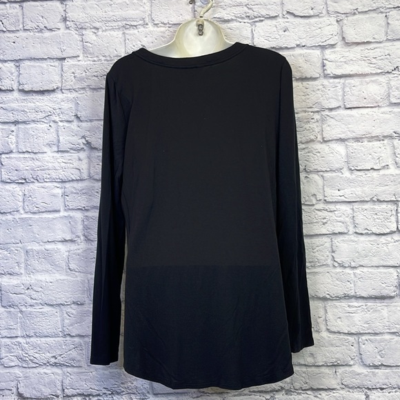 SOMA Long Sleeve Slub Tee Black light weight size M new - Picture 3 of 12